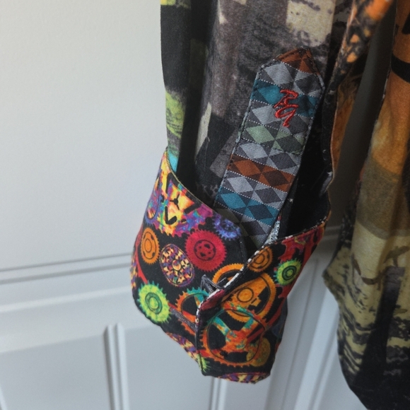 Robert Graham Embroidered Shirt Mens XL RARE Urban Streetwear - Picture 4 of 15